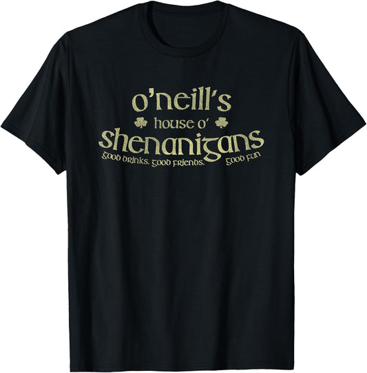 O'Neill's House O' Shenanigans Funny Irish Name T-Shirt - T-Shirt | Black