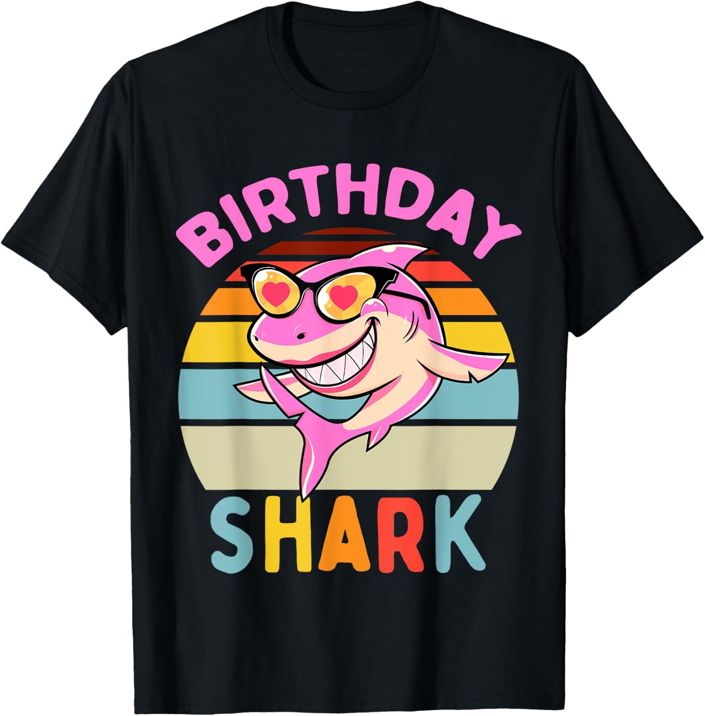 Shark Birthday Toddler Girls Kids Matching Family Girl T-Shirt - T-Shirt | Black