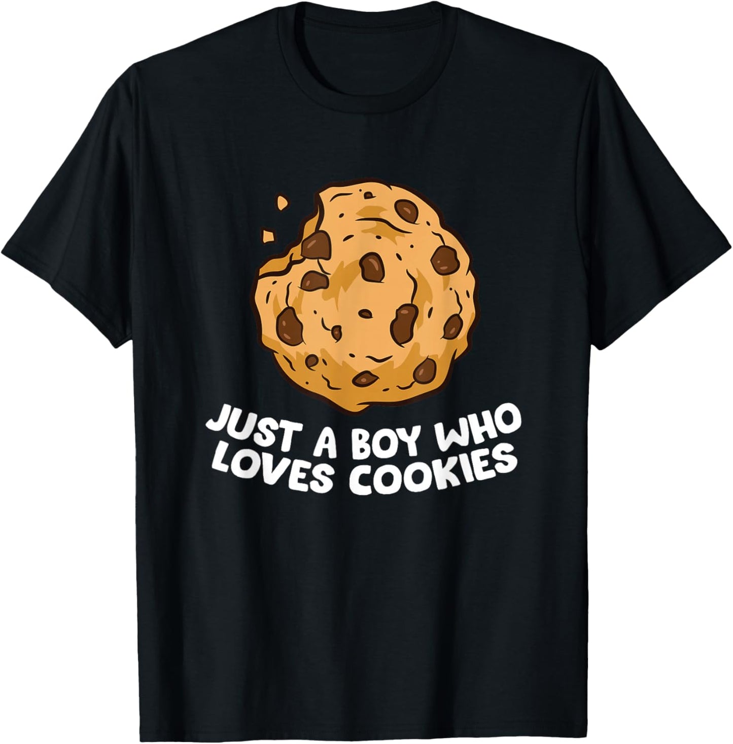 Just a Boy Who Loves Cookies Christmas Cookies T-Shirt - T-Shirt | Black