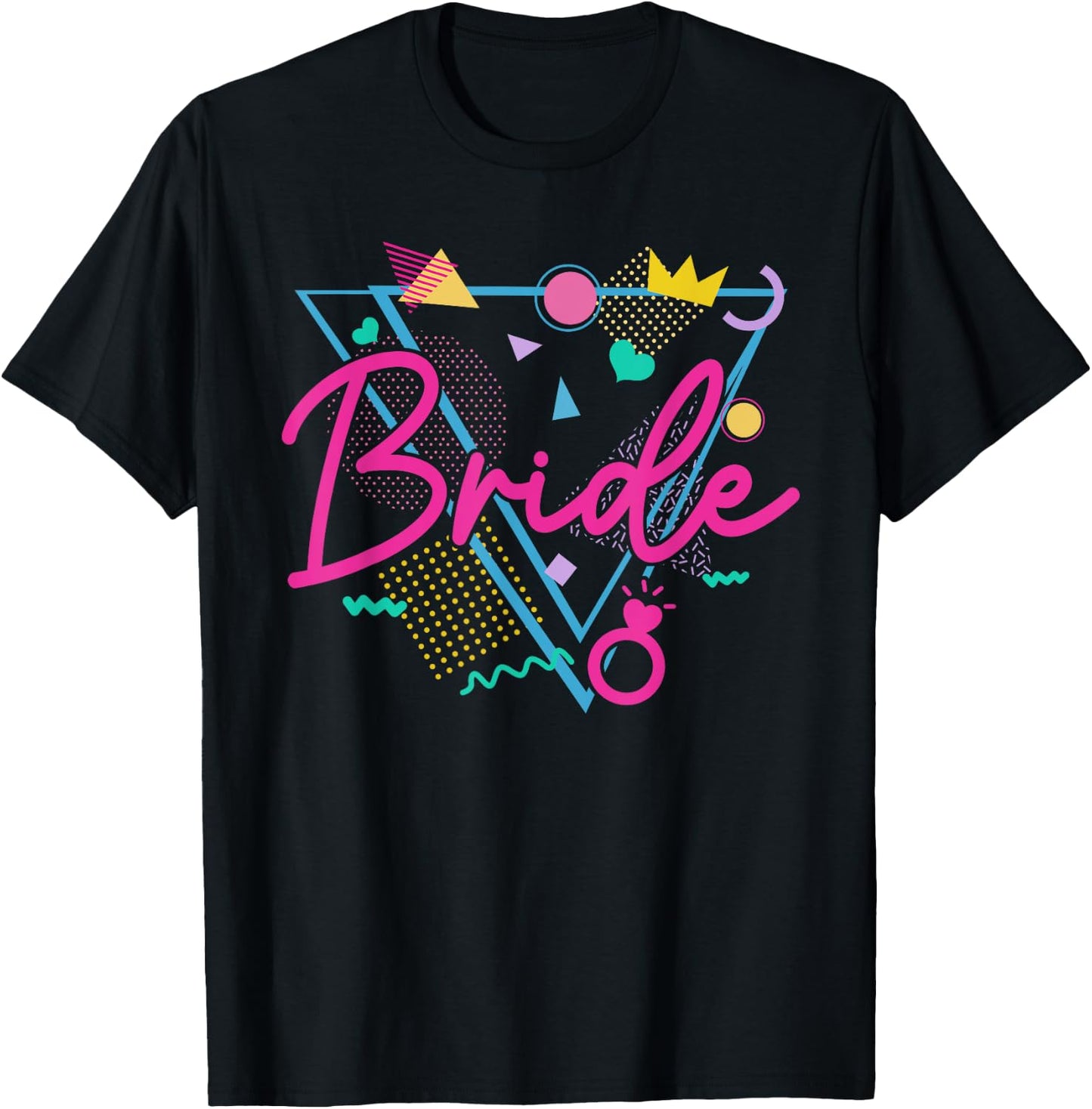Retro 90s Bride Bachelorette Party Team Bride of the 90s T-Shirt - T-Shirt | Black