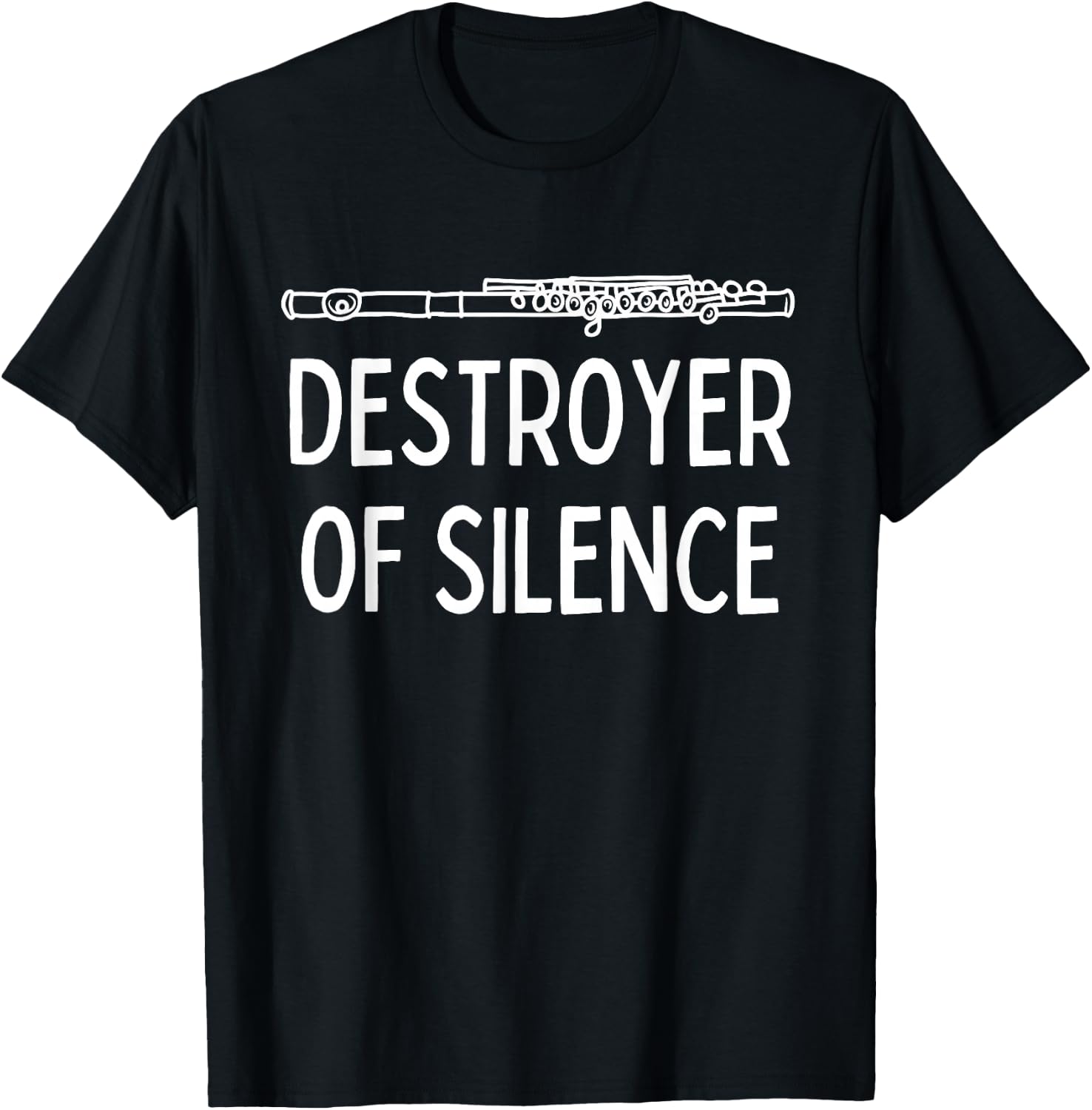 Best Flute Player Band Music Flautist Funny Flute T-Shirt - T-Shirt | Black
