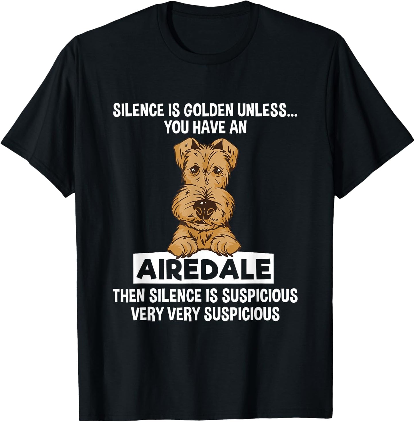 Dog Lover Airedale Terrier T-Shirt - T-Shirt | Black