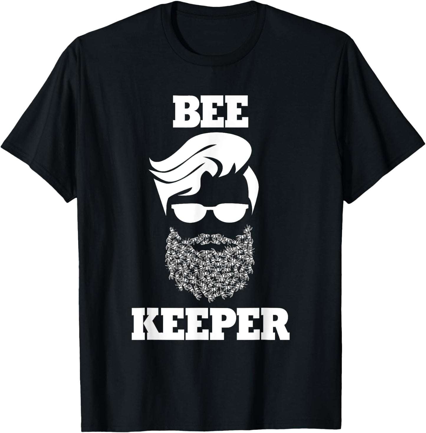 Beekeeper bee keeper funny bees beard T-Shirt - T-Shirt | Black