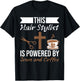 This Hair Stylist Is Powered By Jesus And Coffee Scissors T-Shirt - T-Shirt | Black