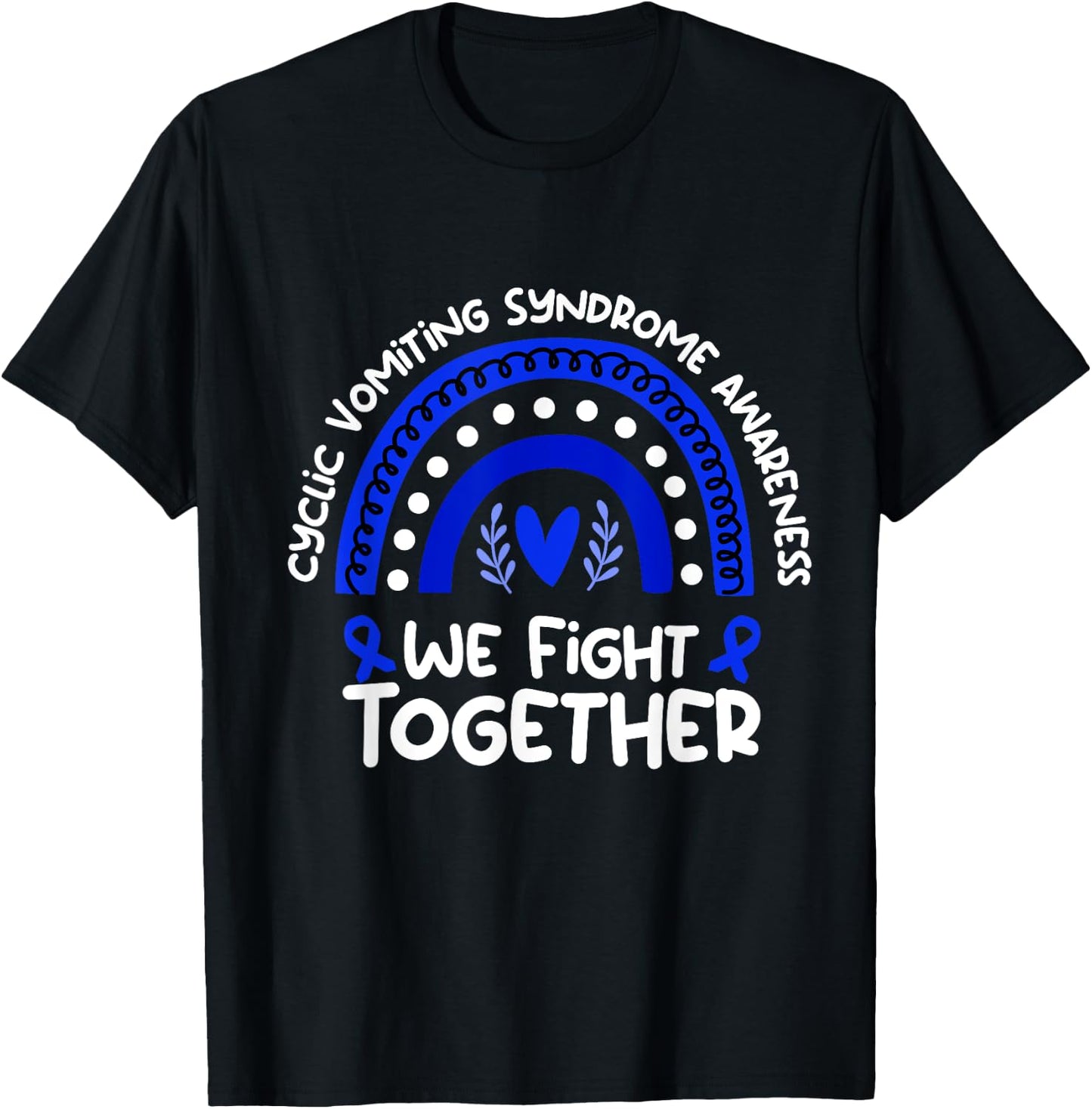 We Fight Together | Cyclic Vomiting Syndrome Awareness T-Shirt - T-Shirt | Black