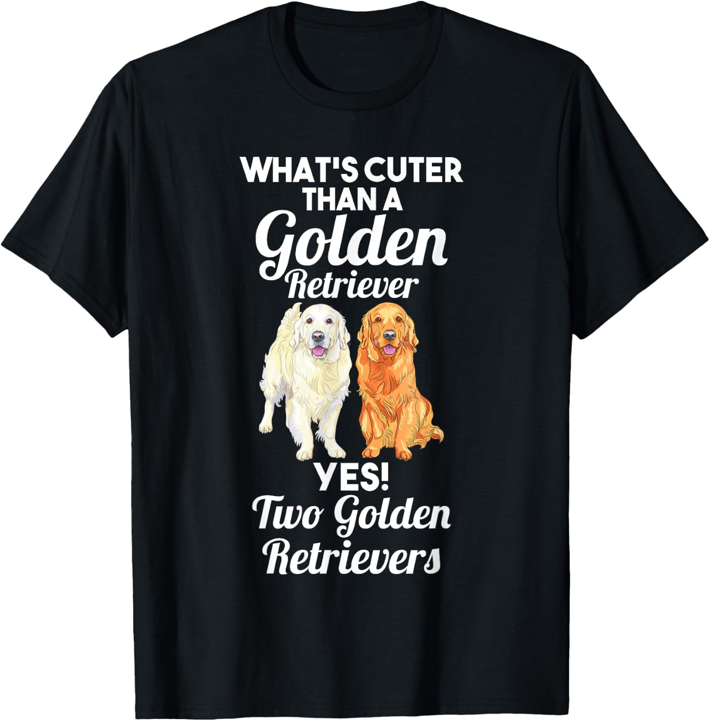 Two Golden Retrievers T-Shirt - T-Shirt | Black