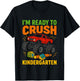 Kids Cute Im Ready To Crush Kindergarten Monster Truck First Day T-Shirt - T-Shirt | Black