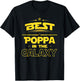 Best POPPA in the Galaxy Shirt Fathers Day Gift Love Grandpa T-Shirt - T-Shirt | Black
