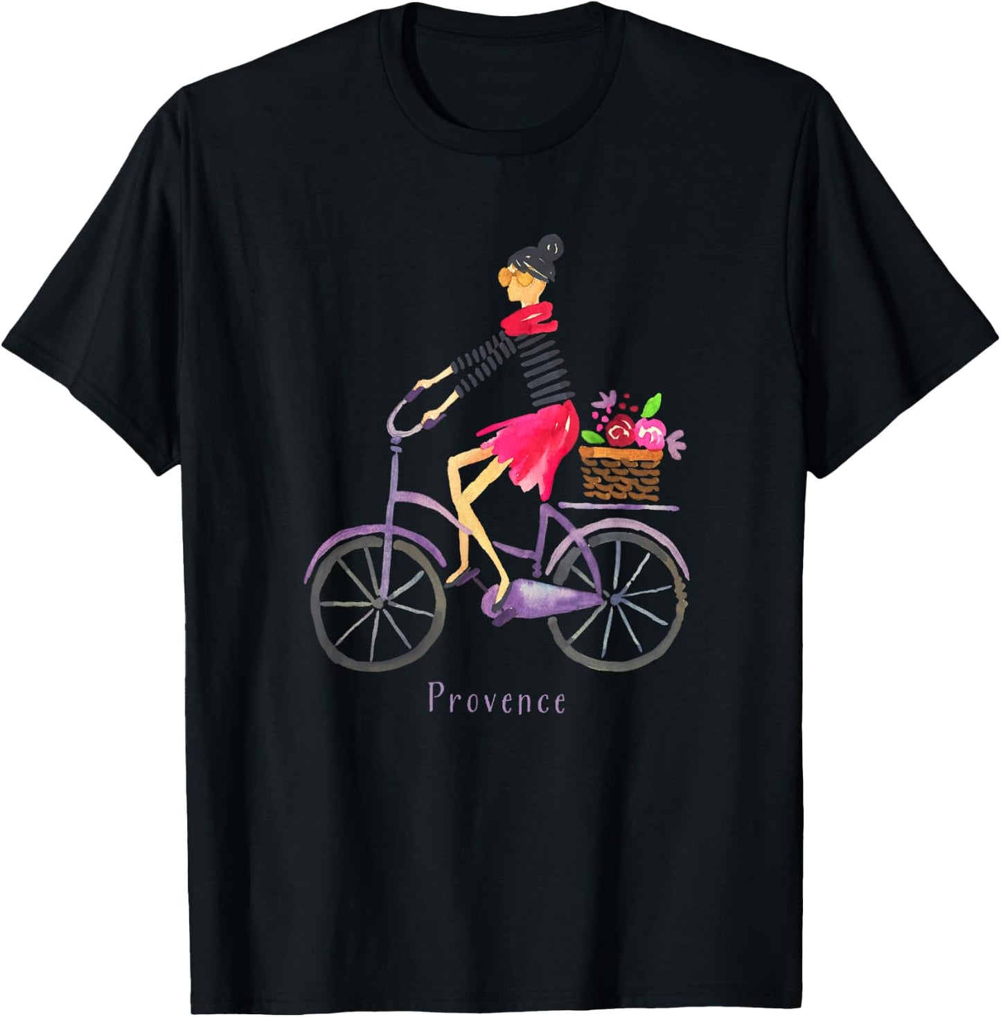 Provence France Cycling Bicycle French T-Shirt - T-Shirt | Black