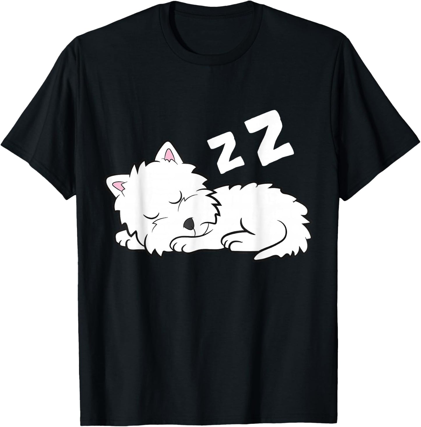 Cute Westie Pajama West Highland White Terrier Dog T-Shirt - T-Shirt | Black