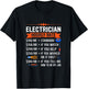 Electrician Hourly Rate With Electric Tools Drawings Design T-Shirt - T-Shirt | Black
