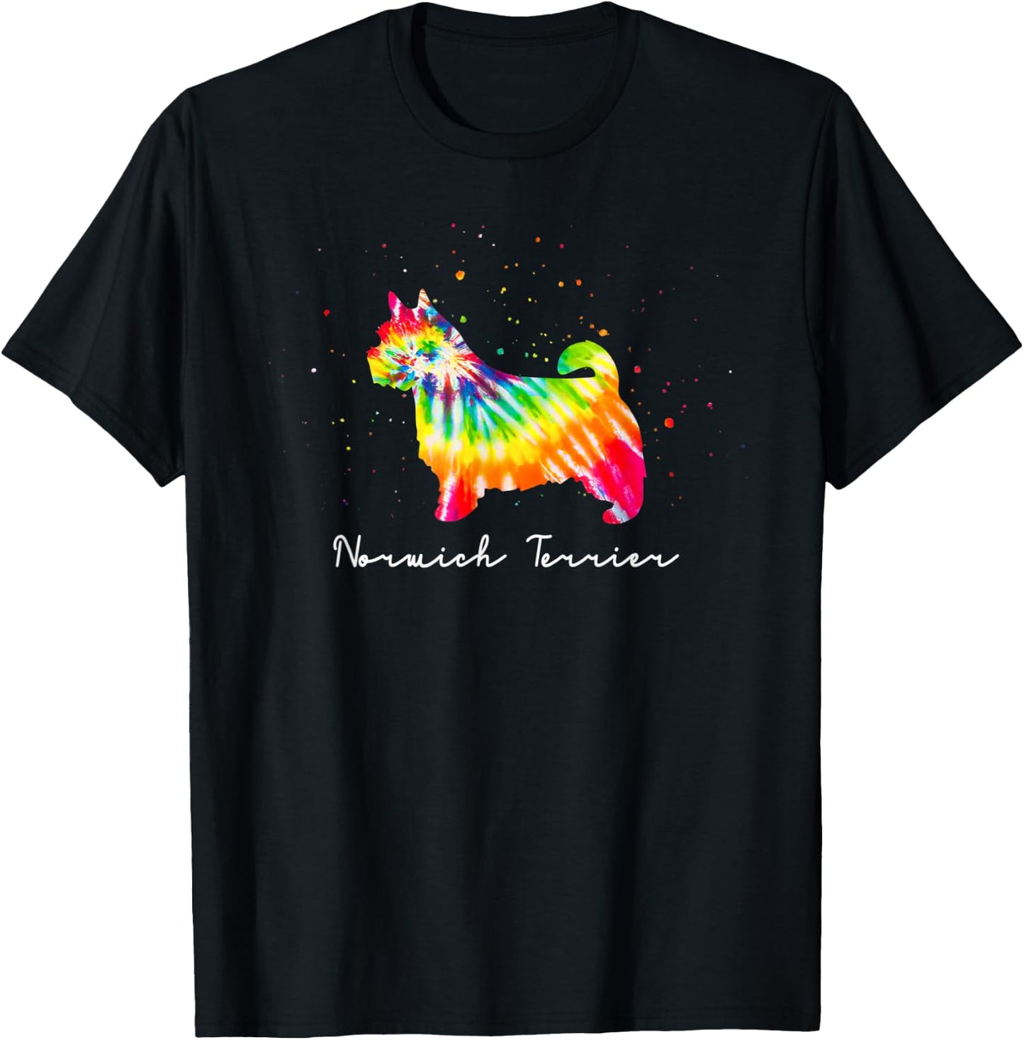 Colorful Norwich Terrier Dog Mom Gifts Norwich Terrier Men Women Kids T-Shirt - T-Shirt | Black