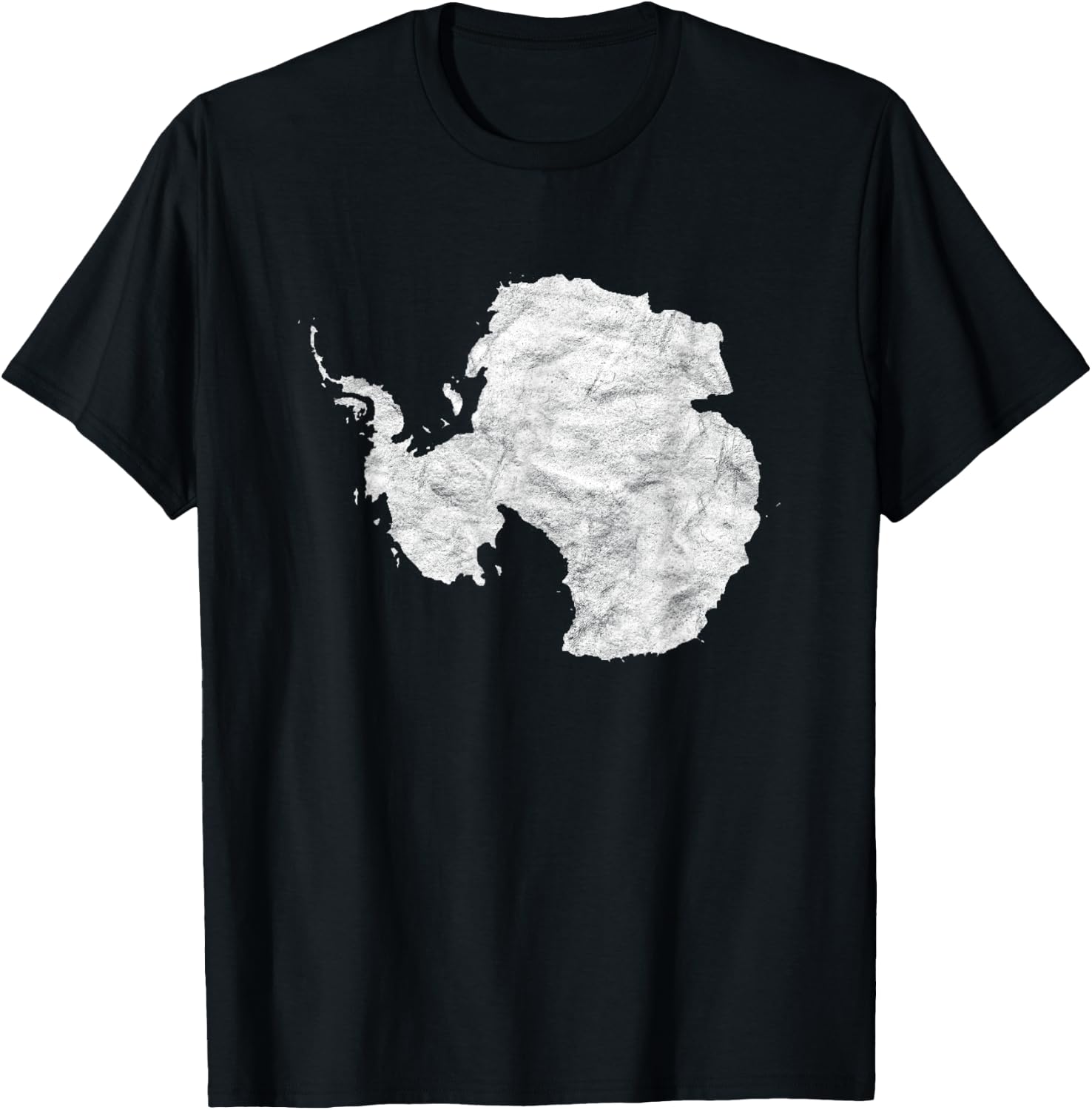 Antarctica Map Minimalist Distressed Vintage 80s South Pole T-Shirt - T-Shirt | Black