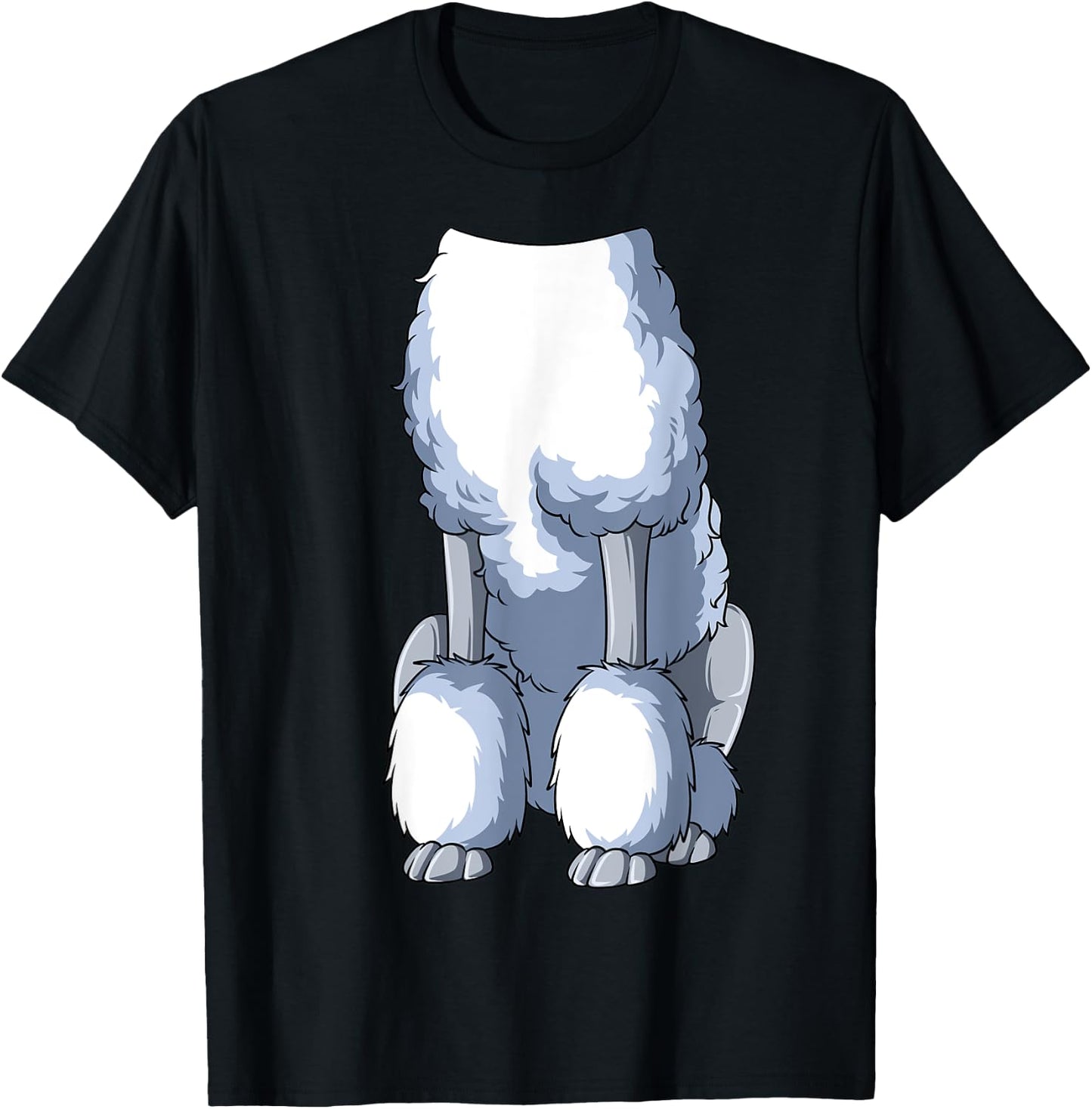 Easy Poodle Costume Poodle Body Headless Poodle Costume T-Shirt - T-Shirt | Black