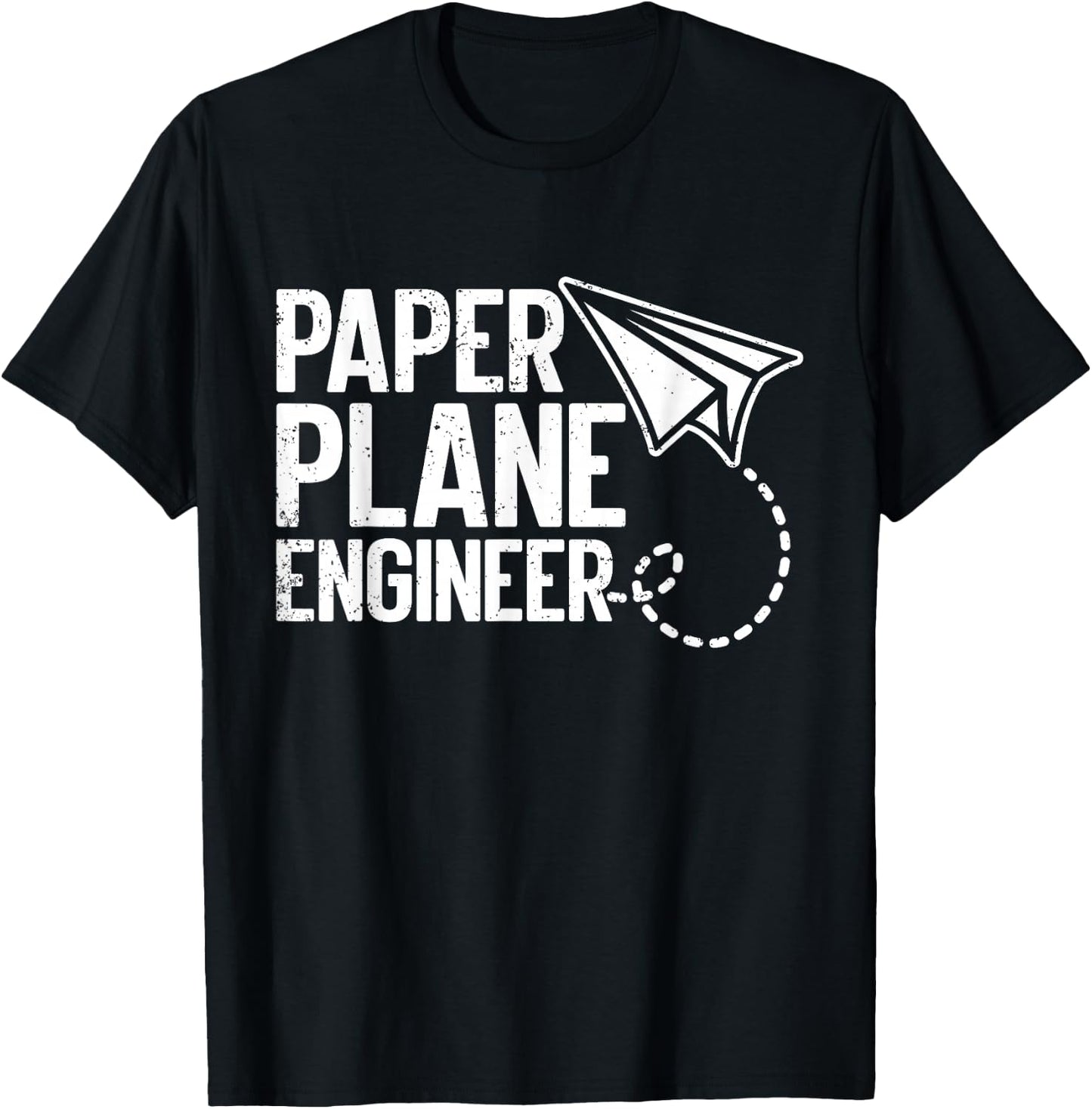 Paper Plane Engineer Airplane Origami Paper Plane Master T-Shirt - T-Shirt | Black