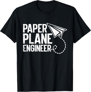 Paper Plane Engineer Airplane Origami Paper Plane Master T-Shirt - T-Shirt | Black