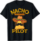 Nacho Average Pilot Aviator Flight Captain Cinco de Mayo T-Shirt - T-Shirt | Black