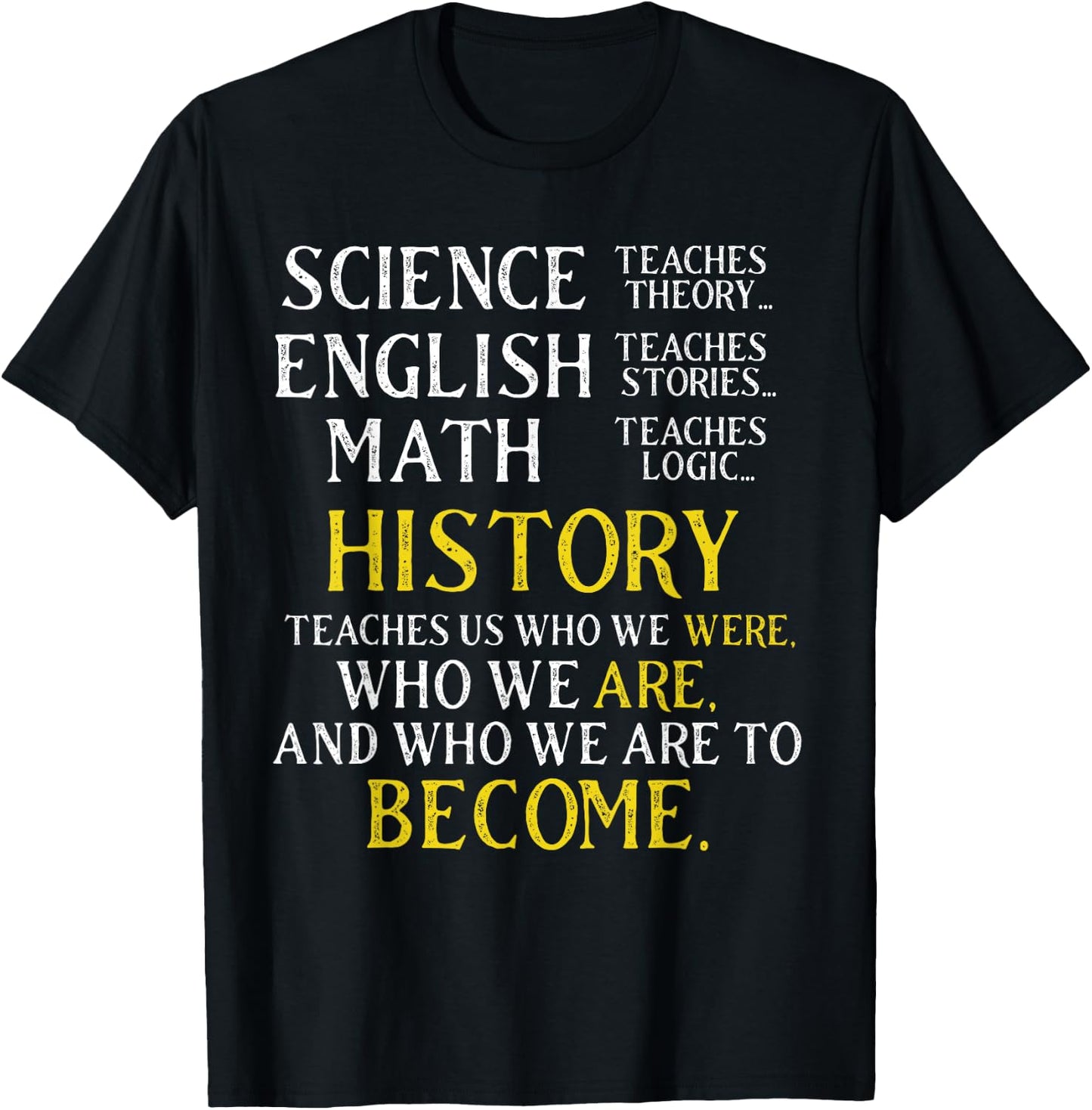 History Lover Gift Student, Professor & History Buff T-Shirt - T-Shirt | Black