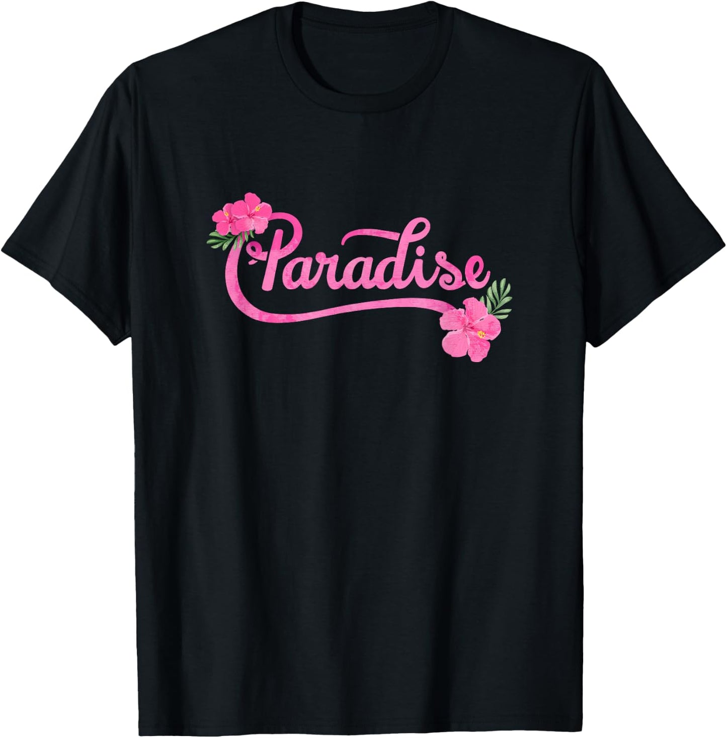Paradise Printed - Casual Graphic T-Shirt - T-Shirt | Black
