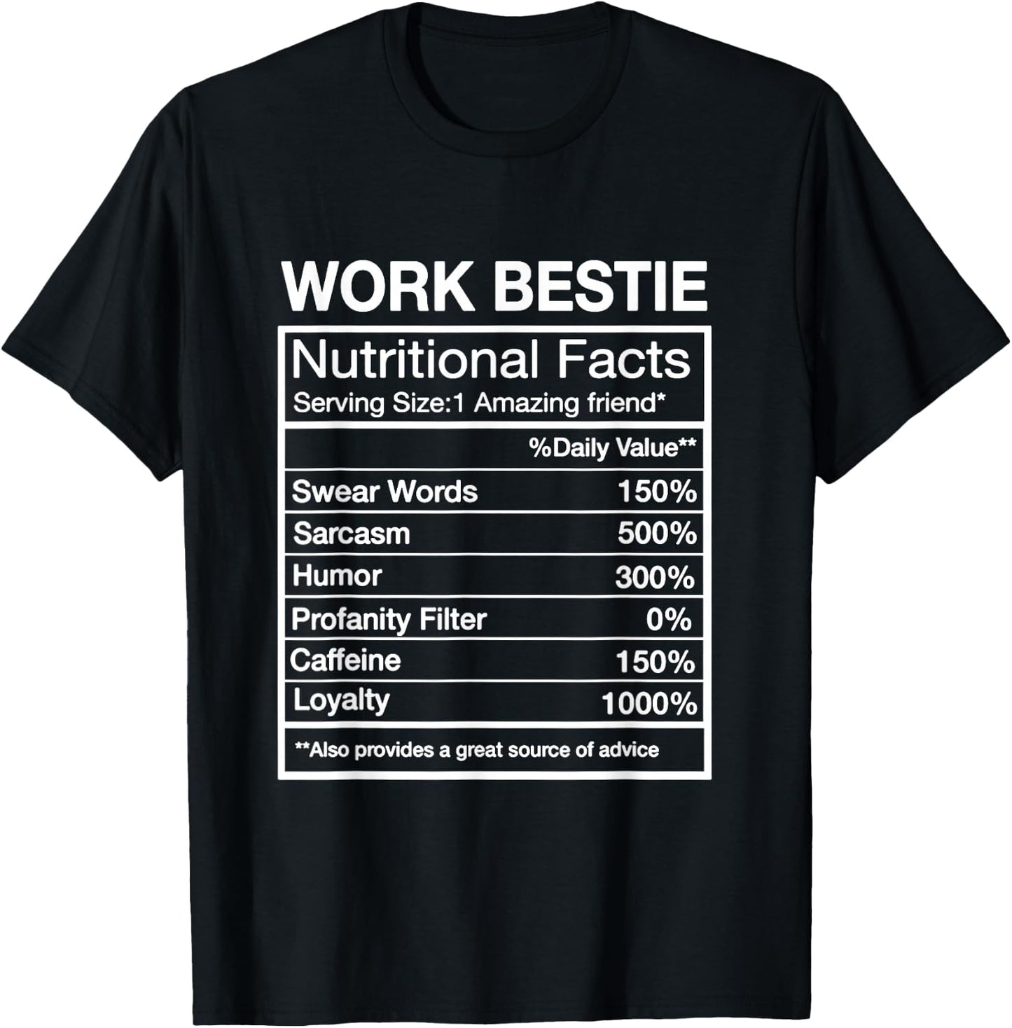 Funny Work Bestie Definition, Hilarious Coworker T-Shirt - T-Shirt | Black