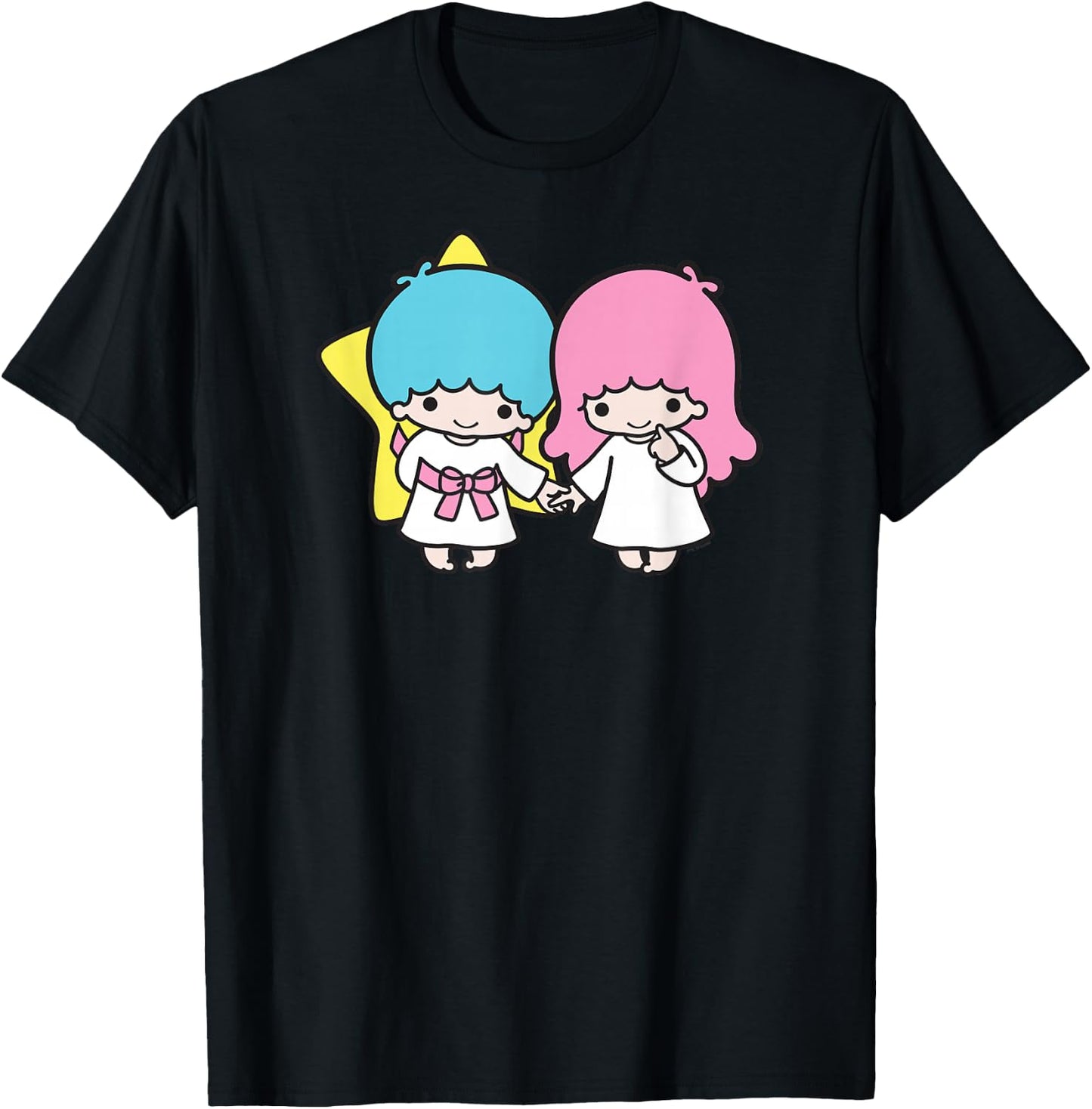 Little Twins Stars Holding Hands T-Shirt - T-Shirt | Black