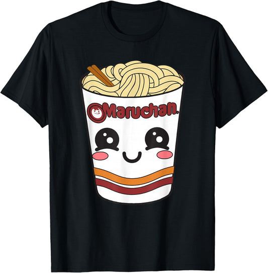 Maruchan Cute Ramen Noodle Cup Face Small T-Shirt - T-Shirt | Black