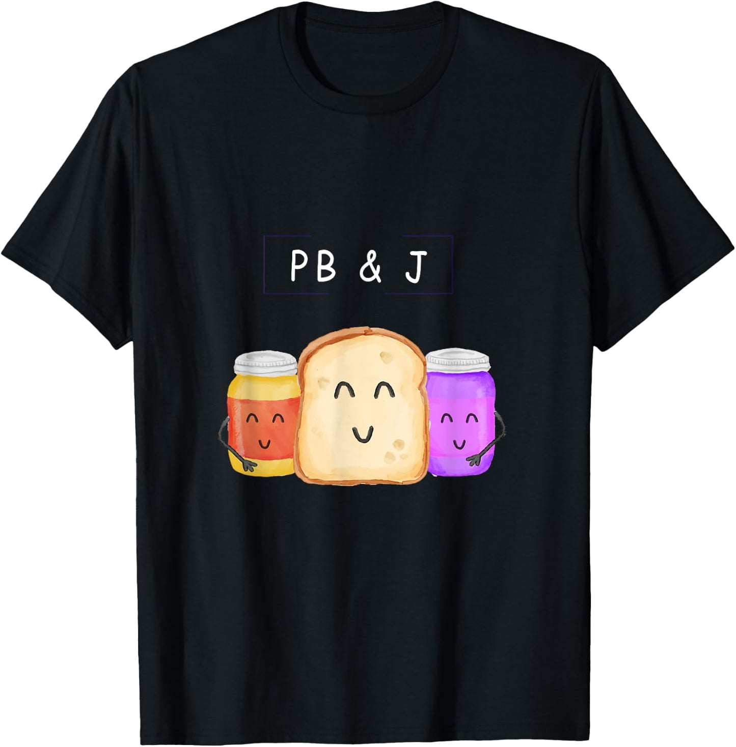PB & J Halloween 2018 Matching Couple Costume T-Shirt - T-Shirt | Black
