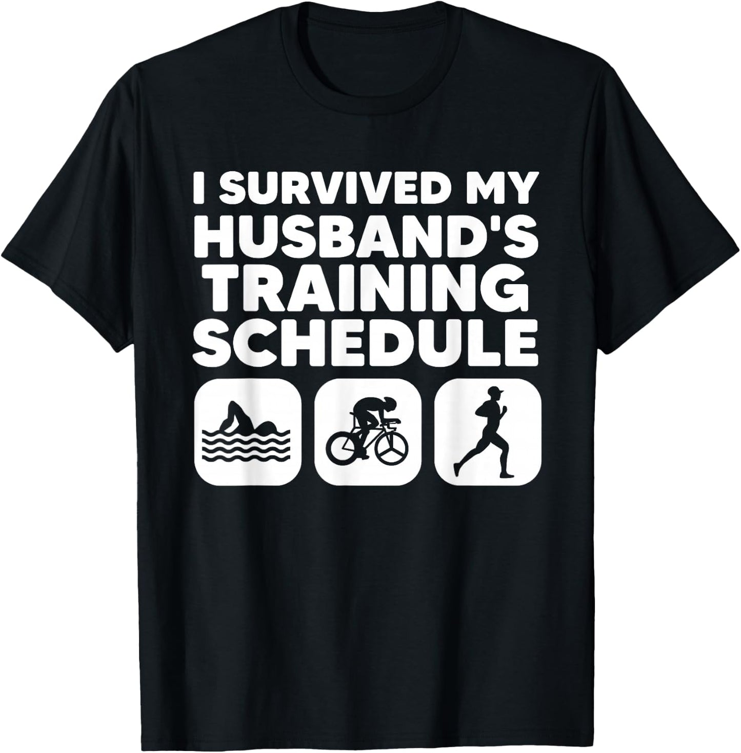 Funny Triathlon Art Women Triathlete Swim Bike Run T-Shirt - T-Shirt | Black