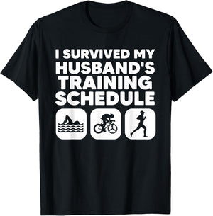 Funny Triathlon Art Women Triathlete Swim Bike Run T-Shirt - T-Shirt | Black