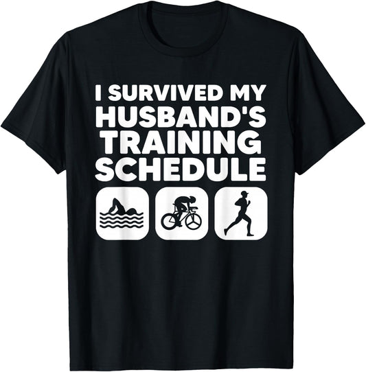 Funny Triathlon Art Women Triathlete Swim Bike Run T-Shirt - T-Shirt | Black