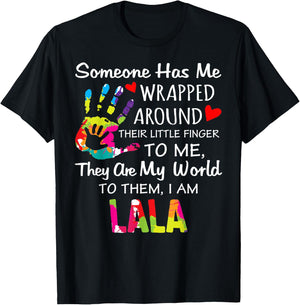 Lala Grandma Nickname Cute Lala is My Name T-Shirt - T-Shirt | Black