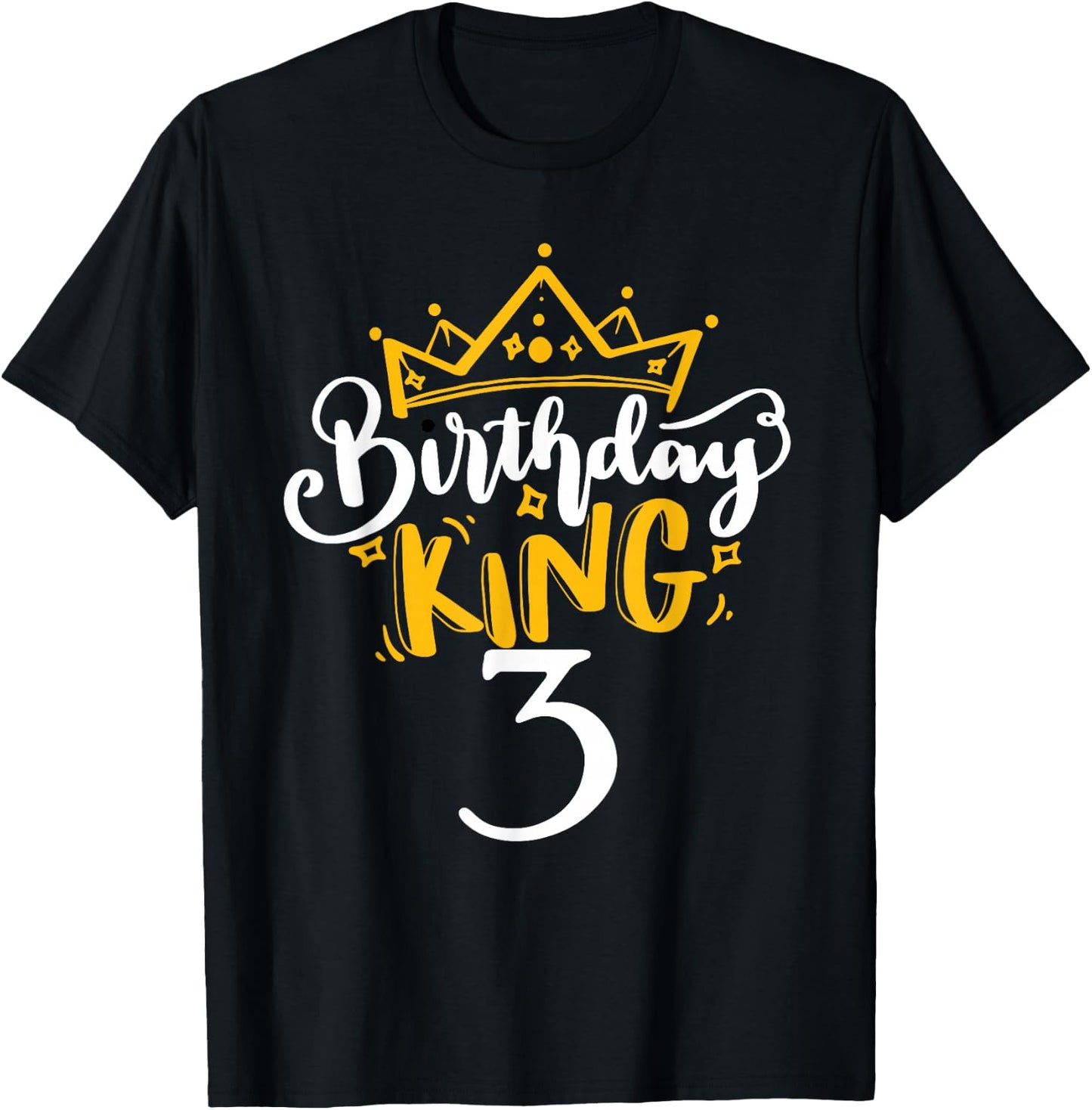 3rd Birthday King 3 Years Old Party Ideas For Boys T-Shirt - T-Shirt | Black