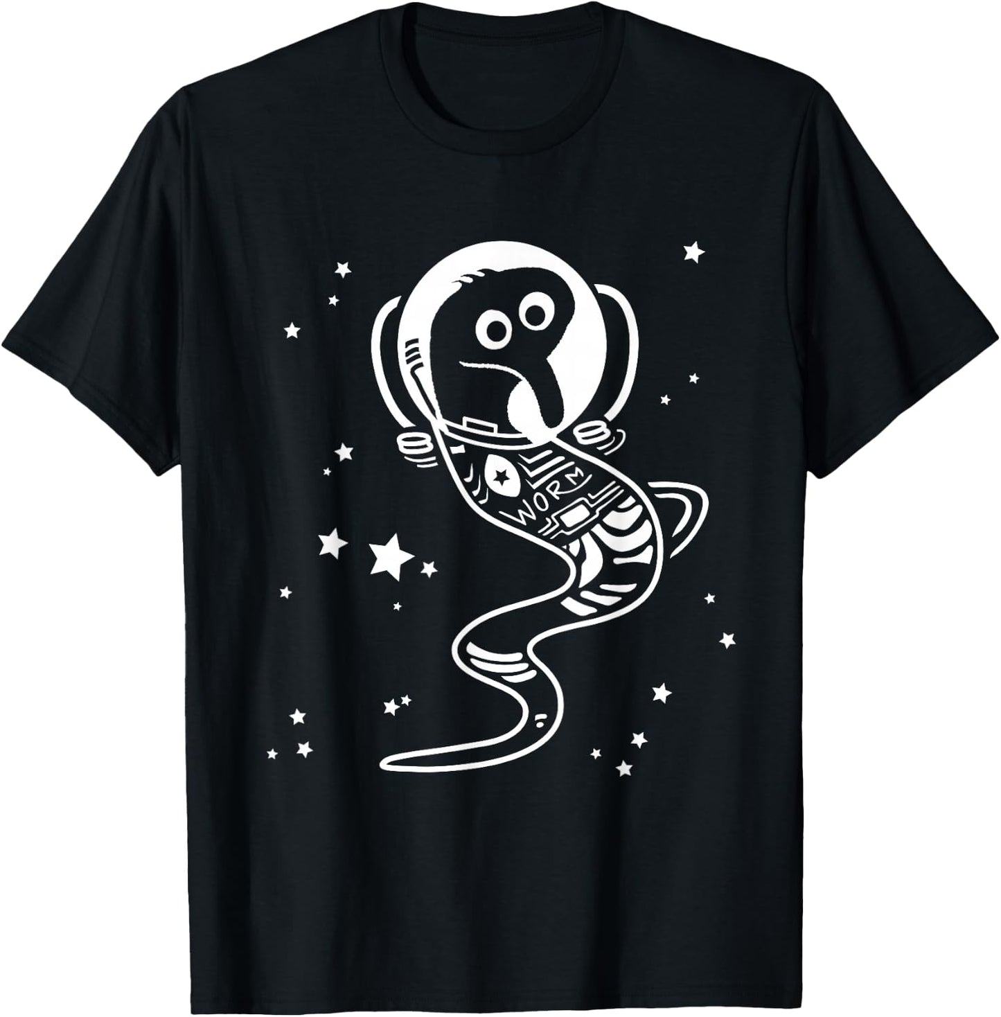 Worm on a String Meme Wormstronaut Retro Space Suit T-Shirt - T-Shirt | Black
