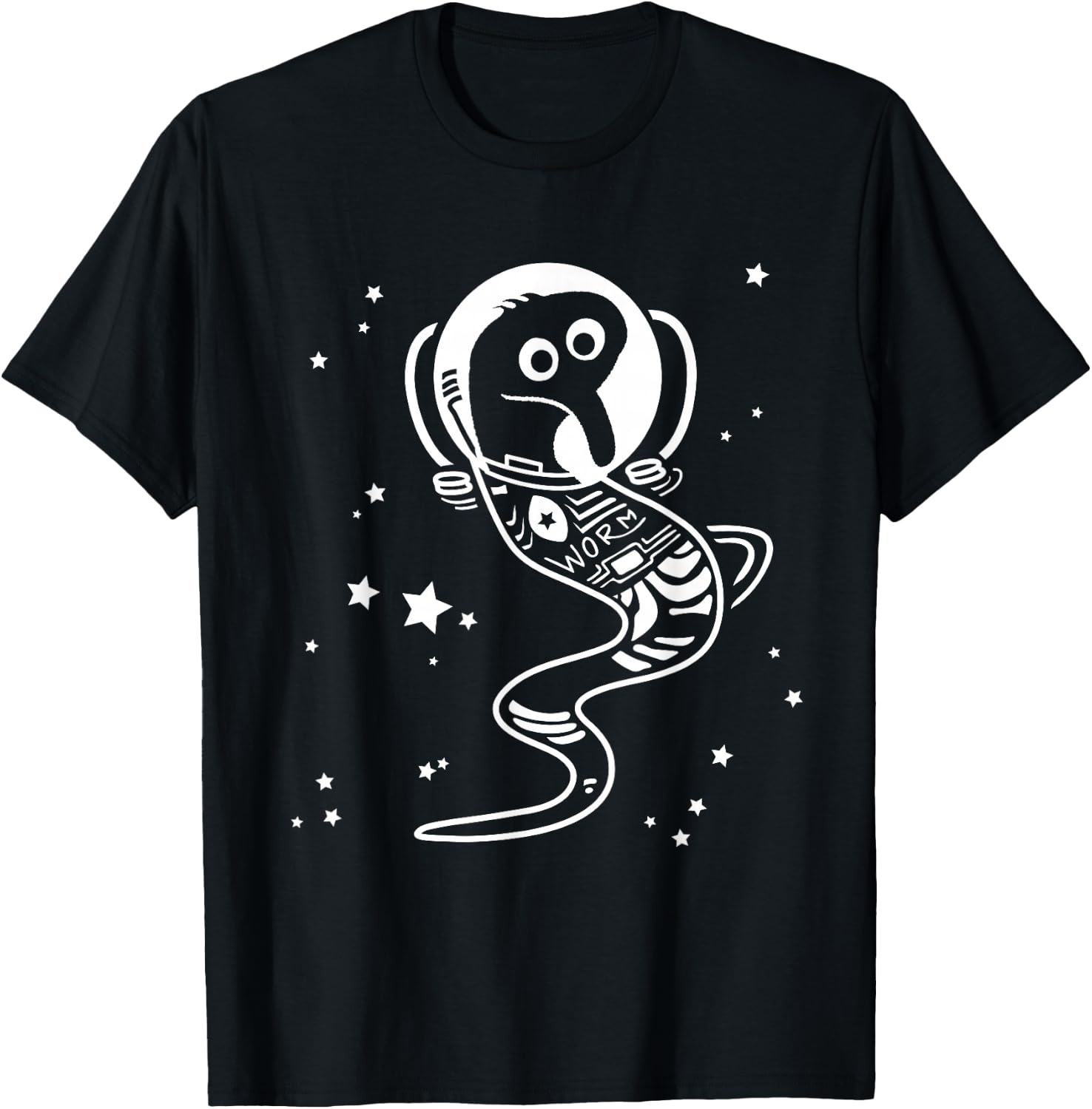 Worm on a String Meme Wormstronaut Retro Space Suit T-Shirt - T-Shirt | Black