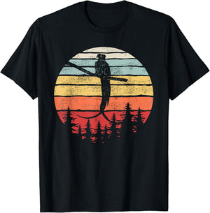 Vintage Retro Quetzal Bird T-Shirt - T-Shirt | Black