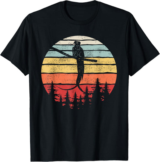 Vintage Retro Quetzal Bird T-Shirt - T-Shirt | Black