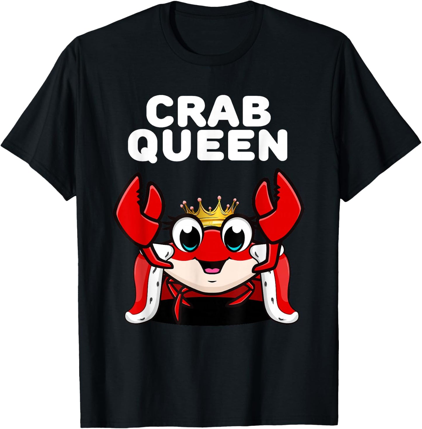 Women's Crab Queen Shirt | Girls , Black T-Shirt - T-Shirt | Black
