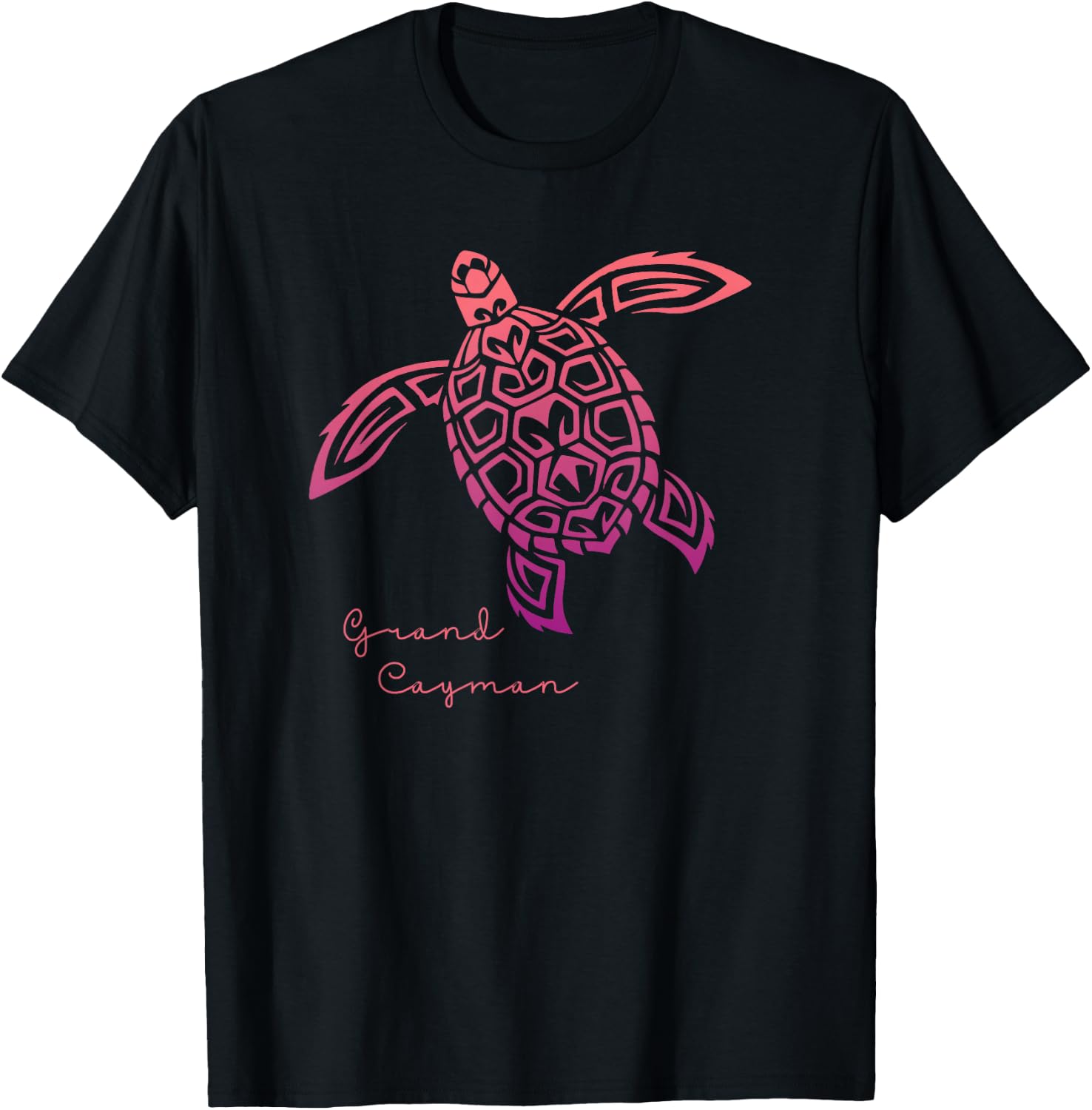 Retro Grand Cayman Islands Sea Turtle Souvenir Vacation T-Shirt - T-Shirt | Black
