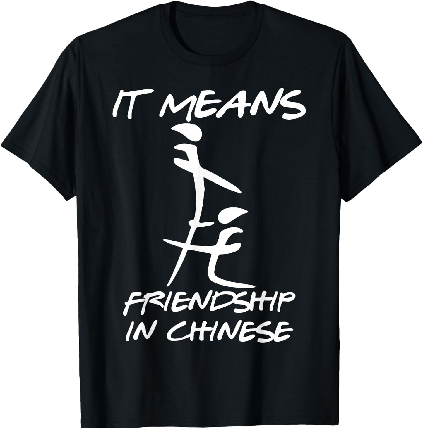 It Means Friendship in Chinese Funny Sarcasm T-Shirt - T-Shirt | Black