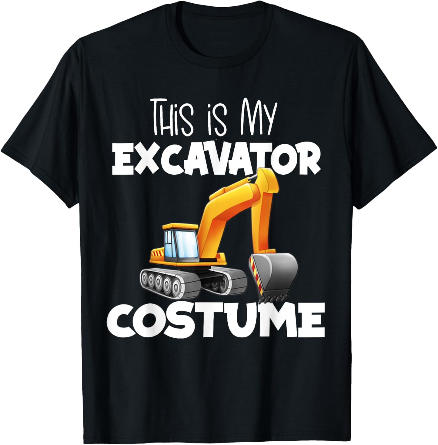 This Is My Excavator Costume Digger Truck Halloween Costume T-Shirt - T-Shirt | Black