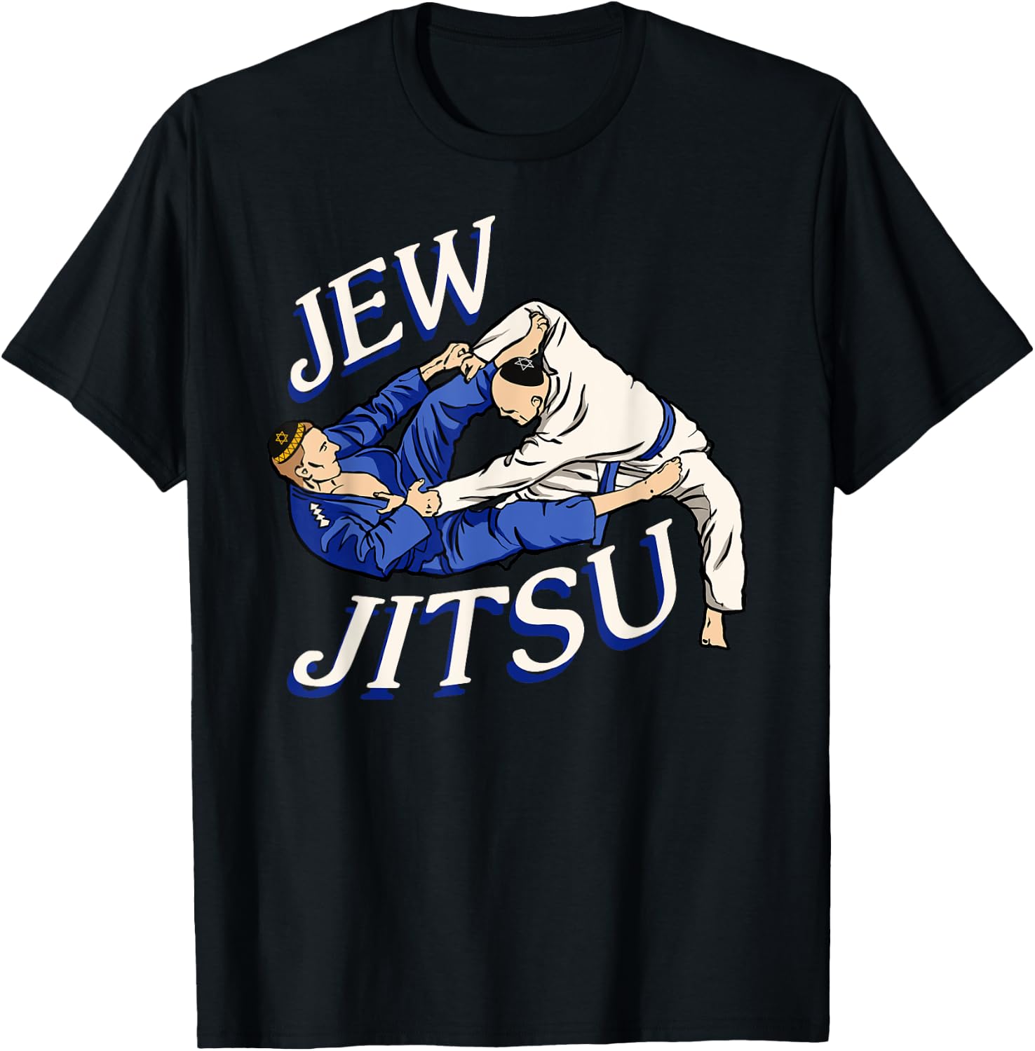 Funny Fighting Jew Jitsu Mixed Martial Arts T-Shirt - T-Shirt | Black