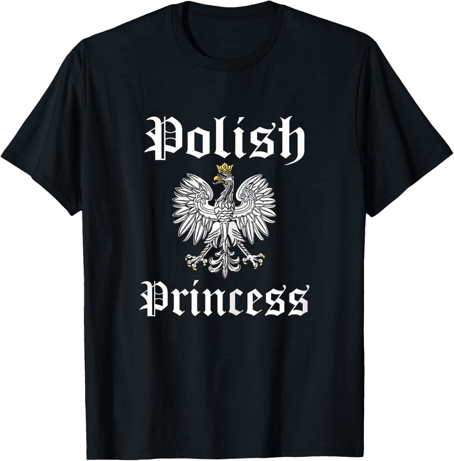 Polish Princess Girls Polska Pride Poland Flag Gift T-Shirt - T-Shirt | Black