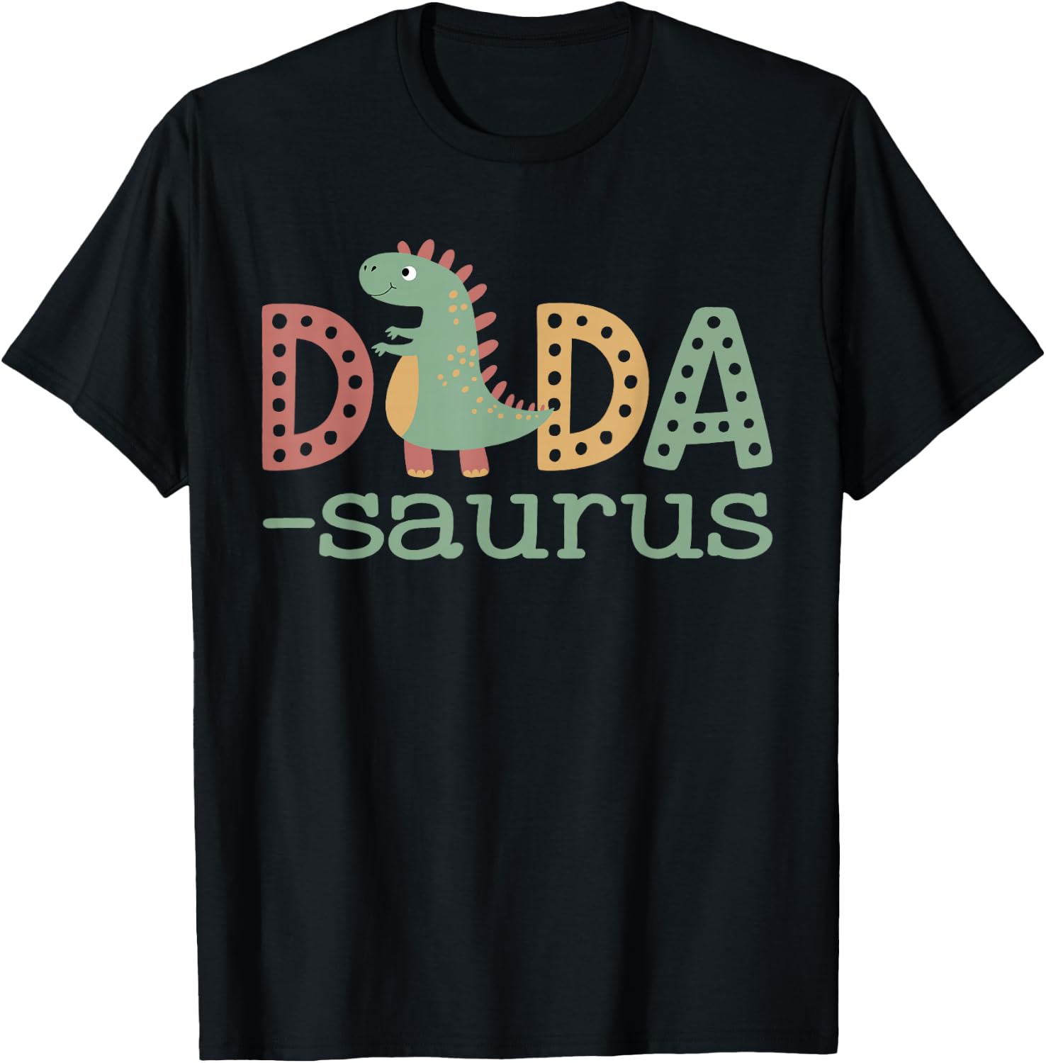 Dadasaurus T Rex Dinosaur Dada Saurus Family Matching Retro T-Shirt - T-Shirt | Black
