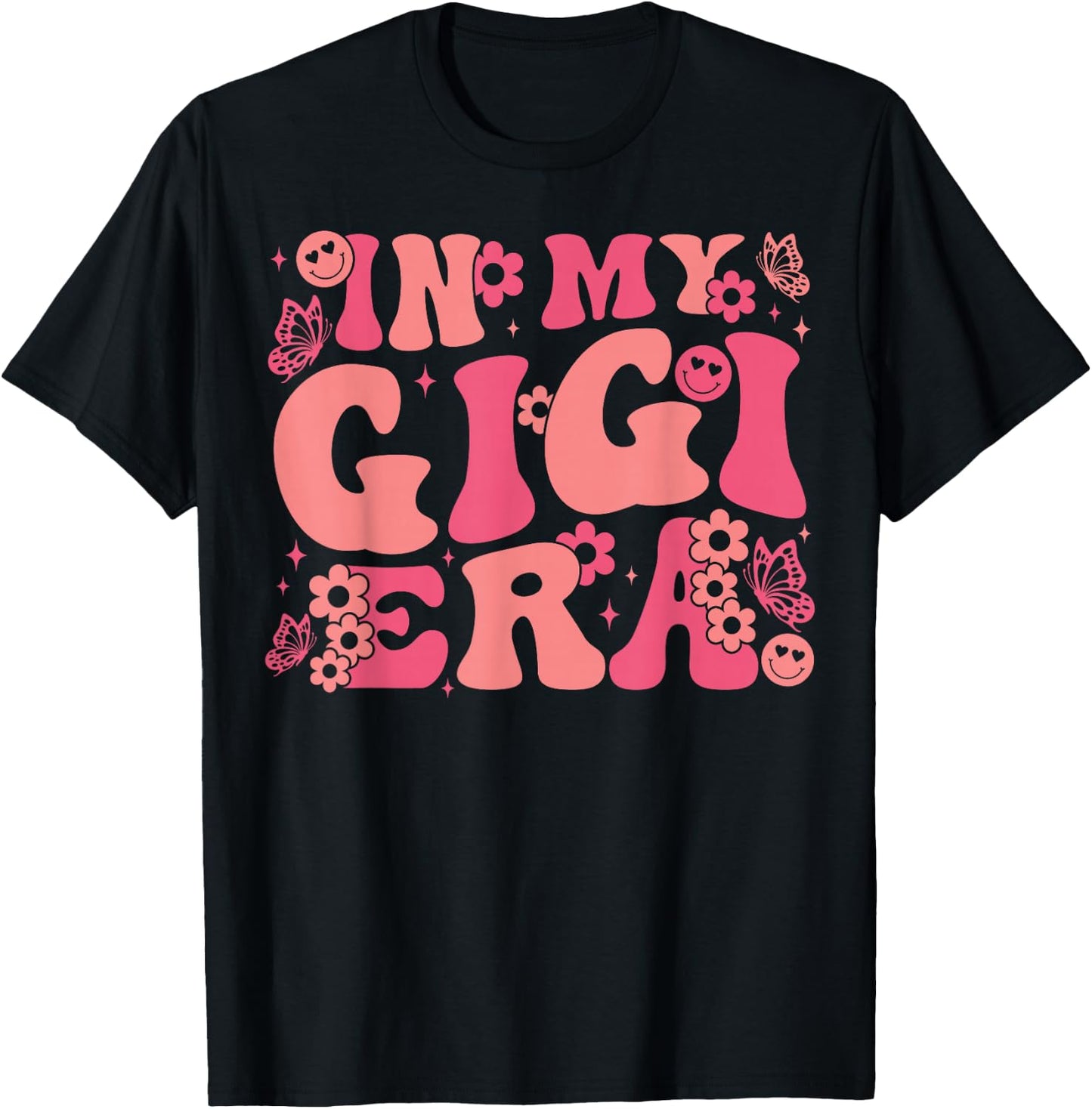 In My Gigi Era Baby Announcement for Grandma Mother's Day T-Shirt - T-Shirt | Black