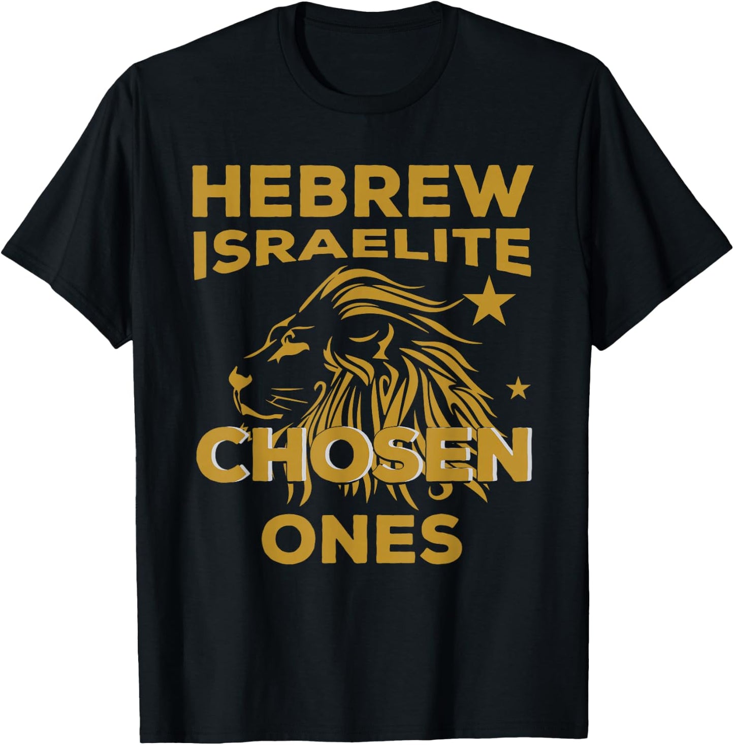 Hebrew Israelite Chosen Ones Lion Judah T Shirt T-Shirt - T-Shirt | Black