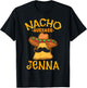 Nacho Average Jenna Personalized Name Funny Taco T-Shirt - T-Shirt | Black