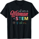 Retro I Am A Woman In STEM Female Empowering Women Girls T-Shirt - T-Shirt | Black