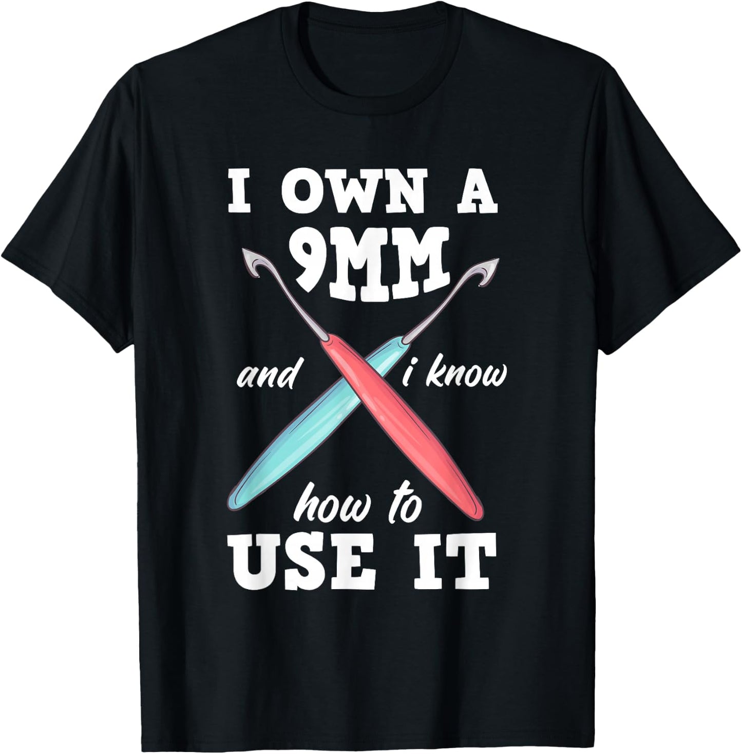 Fun Crochet T-Shirt - T-Shirt | Black