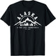 Alaska The Last Frontier Est. 1959 Mountains Nature Gift T-Shirt - T-Shirt | Black