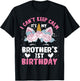 I Cant Keep Calm It's My Brother 1st Birthday Unicorn T-Shirt - T-Shirt | Black